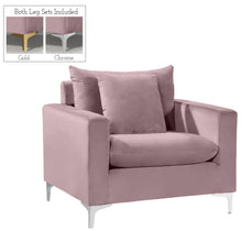 Load image into Gallery viewer, Naomi Pink Velvet Chair
