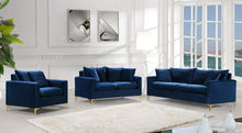 Load image into Gallery viewer, Naomi Navy Velvet Chair
