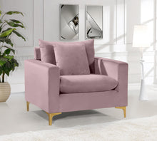 Load image into Gallery viewer, Naomi Pink Velvet Chair
