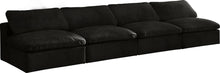 Load image into Gallery viewer, Cozy Black Velvet Cloud Modular Armless Sofa
