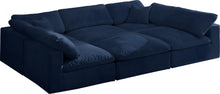 Load image into Gallery viewer, Cozy Navy Velvet Cloud Modular Sectional
