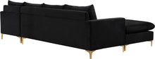 Load image into Gallery viewer, Naomi Black Velvet 2pc. Reversible Sectional
