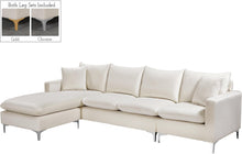 Load image into Gallery viewer, Naomi Cream Velvet 2pc. Reversible Sectional
