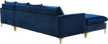 Load image into Gallery viewer, Naomi Navy Velvet 2pc. Reversible Sectional
