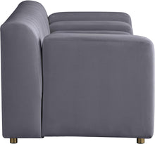 Load image into Gallery viewer, Naya Grey Velvet Loveseat
