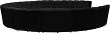 Load image into Gallery viewer, Infinity Black Velvet 11pc. Modular Sectional
