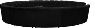 Infinity Black Velvet 12pc. Modular Sectional