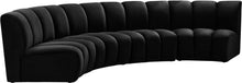 Load image into Gallery viewer, Infinity Black Velvet 4pc. Modular Sectional
