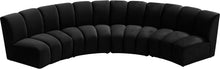 Load image into Gallery viewer, Infinity Black Velvet 4pc. Modular Sectional
