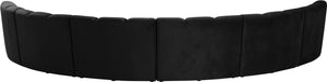 Infinity Black Velvet 6pc. Modular Sectional