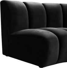 Load image into Gallery viewer, Infinity Black Velvet 3pc. Modular Sectional
