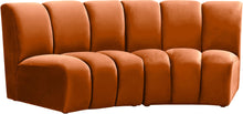 Load image into Gallery viewer, Infinity Cognac Velvet 2pc. Modular Sectional
