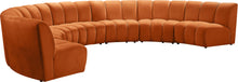 Load image into Gallery viewer, Infinity Cognac Velvet 7pc. Modular Sectional
