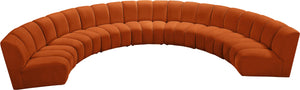 Infinity Cognac Velvet 7pc. Modular Sectional