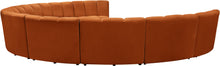 Load image into Gallery viewer, Infinity Cognac Velvet 9pc. Modular Sectional

