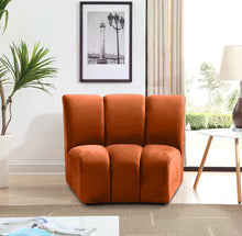 Load image into Gallery viewer, Infinity Cognac Velvet Modular Chair
