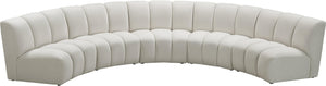 Infinity Cream Velvet 5pc. Modular Sectional