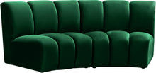 Load image into Gallery viewer, Infinity Green Velvet 2pc. Modular Sectional
