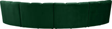 Load image into Gallery viewer, Infinity Green Velvet 4pc. Modular Sectional
