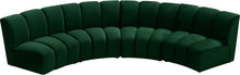 Load image into Gallery viewer, Infinity Green Velvet 4pc. Modular Sectional
