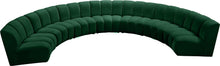 Load image into Gallery viewer, Infinity Green Velvet 7pc. Modular Sectional
