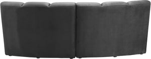 Infinity Grey Velvet 2pc. Modular Sectional