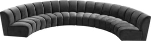 Infinity Grey Velvet 6pc. Modular Sectional