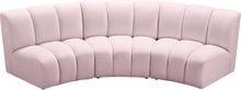 Load image into Gallery viewer, Infinity Pink Velvet 3pc. Modular Sectional
