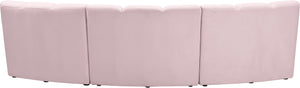 Infinity Pink Velvet 3pc. Modular Sectional