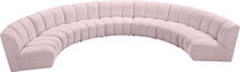 Load image into Gallery viewer, Infinity Pink Velvet 7pc. Modular Sectional
