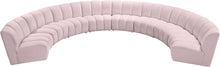 Load image into Gallery viewer, Infinity Pink Velvet 8pc. Modular Sectional
