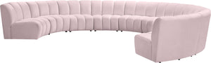 Infinity Pink Velvet 9pc. Modular Sectional