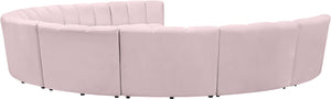 Infinity Pink Velvet 9pc. Modular Sectional