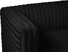 Load image into Gallery viewer, Ravish Black Velvet Loveseat
