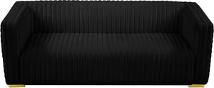 Ravish Black Velvet Sofa