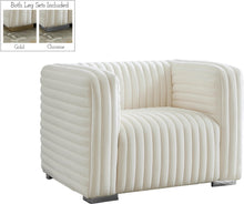 Load image into Gallery viewer, Ravish Cream Velvet Chair
