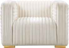 Load image into Gallery viewer, Ravish Cream Velvet Chair
