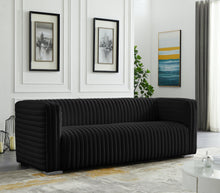 Load image into Gallery viewer, Ravish Black Velvet Sofa

