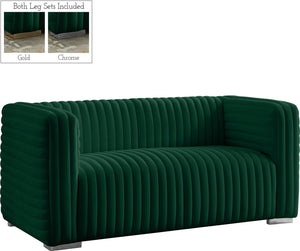 Ravish Green Velvet Loveseat