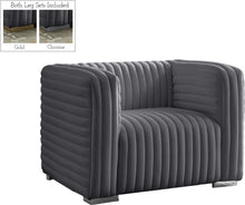 Load image into Gallery viewer, Ravish Grey Velvet Chair
