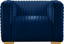 Load image into Gallery viewer, Ravish Navy Velvet Chair
