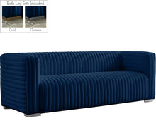 Load image into Gallery viewer, Ravish Navy Velvet Sofa
