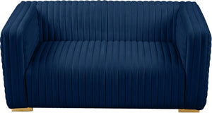 Ravish Navy Velvet Loveseat