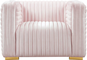 Ravish Pink Velvet Chair