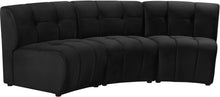 Load image into Gallery viewer, Limitless Black Velvet 3pc. Modular Sectional
