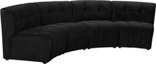 Load image into Gallery viewer, Limitless Black Velvet 4pc. Modular Sectional
