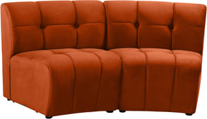 Limitless Cognac Velvet 2pc. Modular Sectional