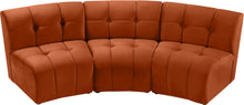 Load image into Gallery viewer, Limitless Cognac Velvet 3pc. Modular Sectional
