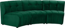 Load image into Gallery viewer, Limitless Green Velvet 3pc. Modular Sectional
