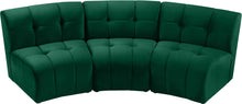 Load image into Gallery viewer, Limitless Green Velvet 3pc. Modular Sectional
